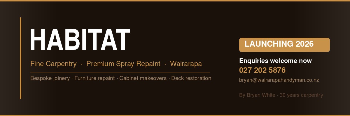 Habitat — fine carpentry and premium spray repaint, Wairarapa