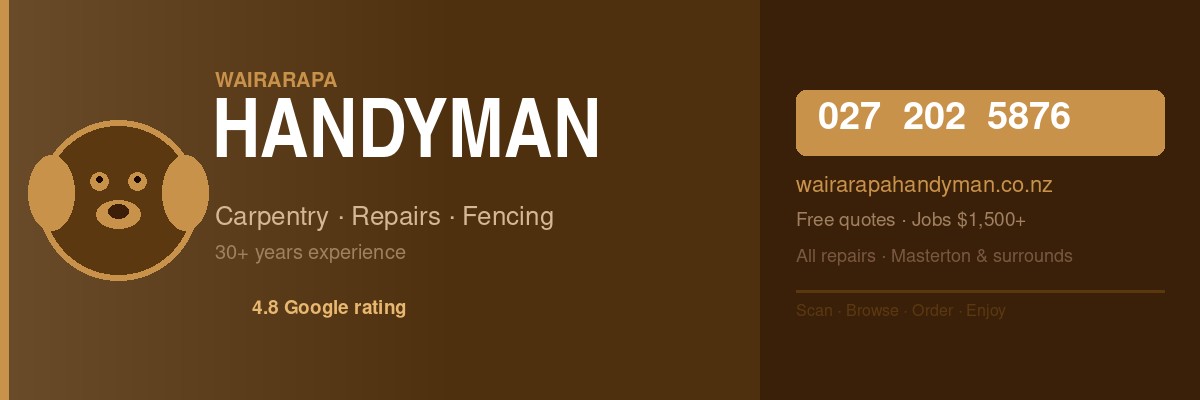 Wairarapa Handyman — carpentry, repairs, fencing